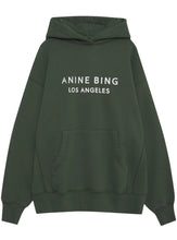 Load image into Gallery viewer, Anine Bing Khaki green Oversized hooded sweatshirt, Size medium
