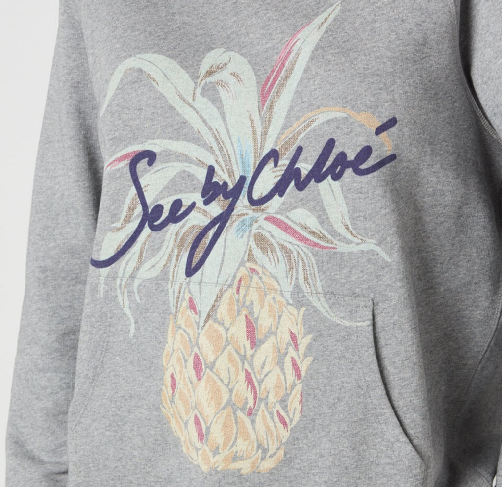 See by Chloe Grey Logo sweatshirt, Size Small