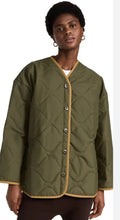 Load image into Gallery viewer, Anine Bing Khaki Quilted oversized jacket, Size XS
