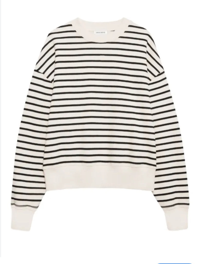 Anine Bing Cream Breton cropped top, Size small