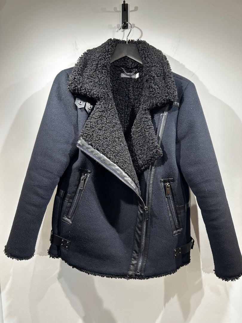 mint velvet black biker jacket, Size 12