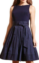 Load image into Gallery viewer, Ralph Lauren Midnight blue Taffeta and jersey ballerina dress, Size US6/UK10
