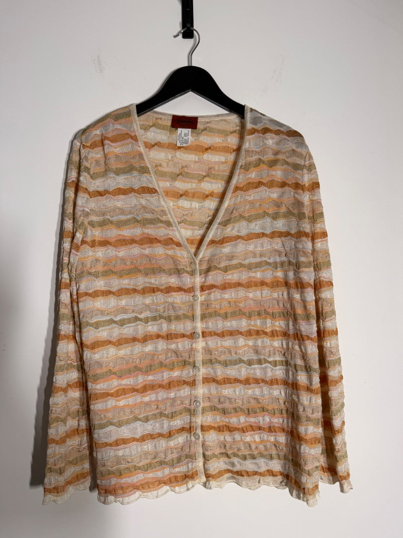 Missoni Cream Patterned cardigan, Size 44