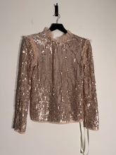 Load image into Gallery viewer, Vita Grace Champagne pink Glitter top, Size Small

