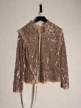 Load image into Gallery viewer, Vita Grace Champagne pink Glitter top, Size Small
