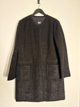 Load image into Gallery viewer, D&amp;G Black Nubby tweed coat, Size 46
