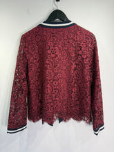 Load image into Gallery viewer, Claudie Pierlot Burgundy Lace top, Size 38
