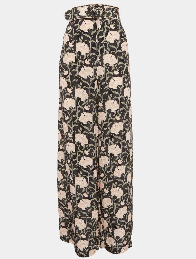Zimmermann Black Floral trousers, Size 2