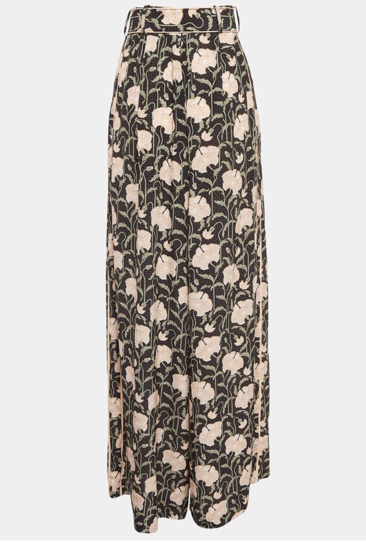 Zimmermann Black Floral trousers, Size 2