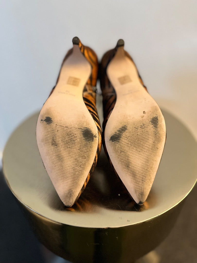 carvela tan tiger print ankle boots, Size 39