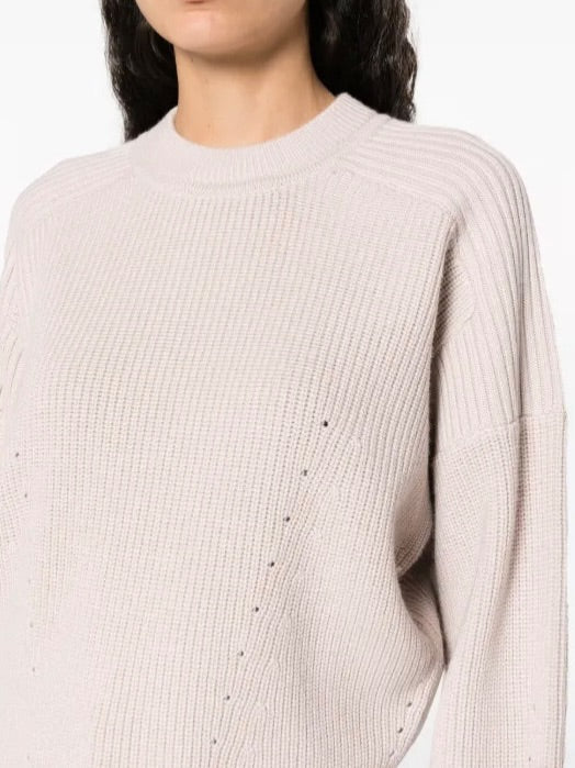 Isabel Marant Etoile nude blow merino wool sweater, Size 40