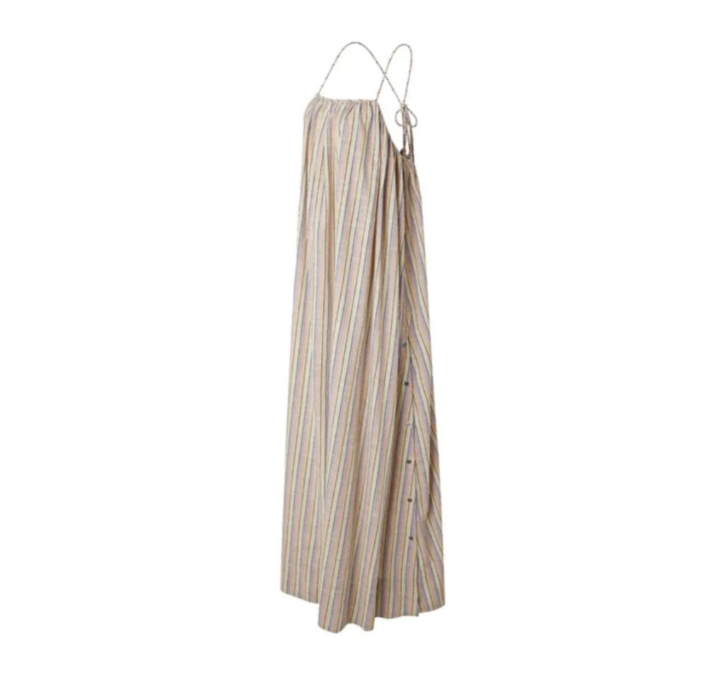Soeur Taupe Arielle striped sundress, Size 36