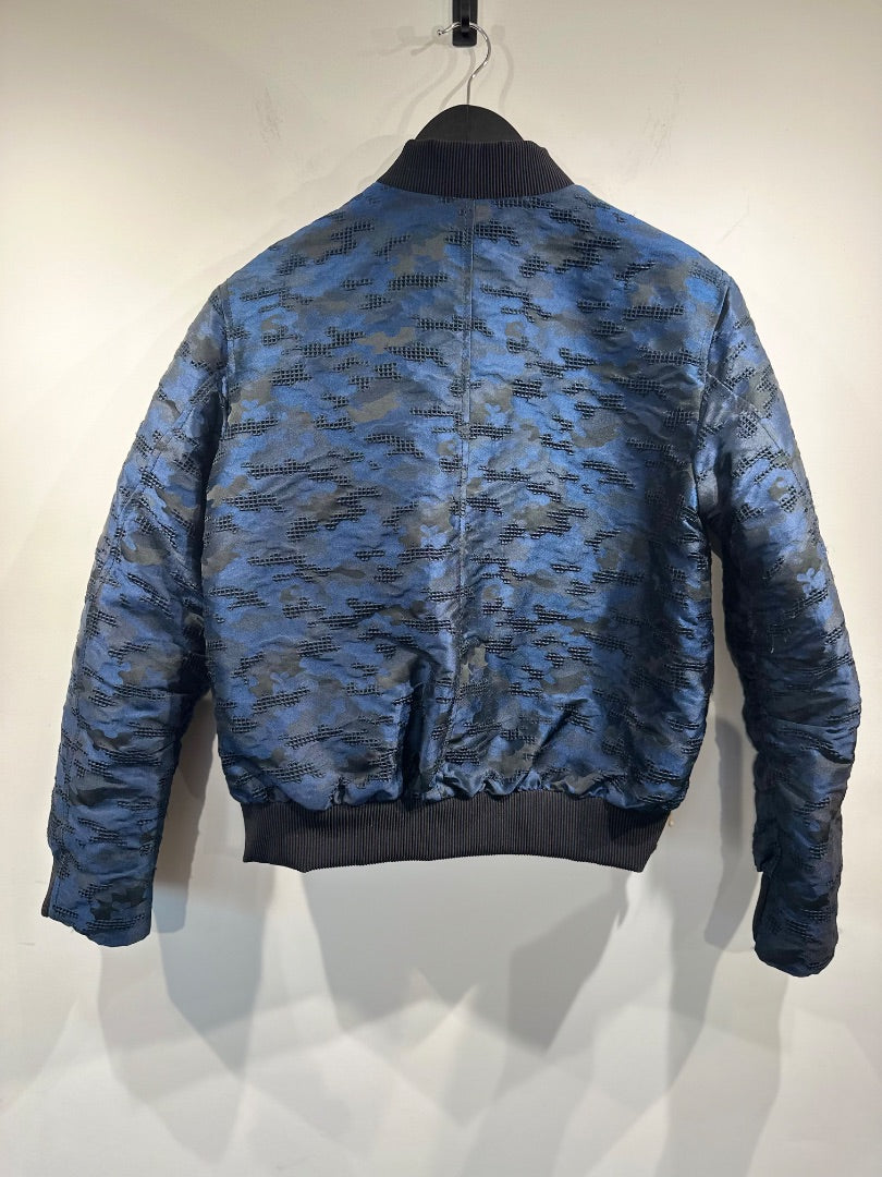 Dorothee Schumacher navy camouflage bomber jacket, Size small