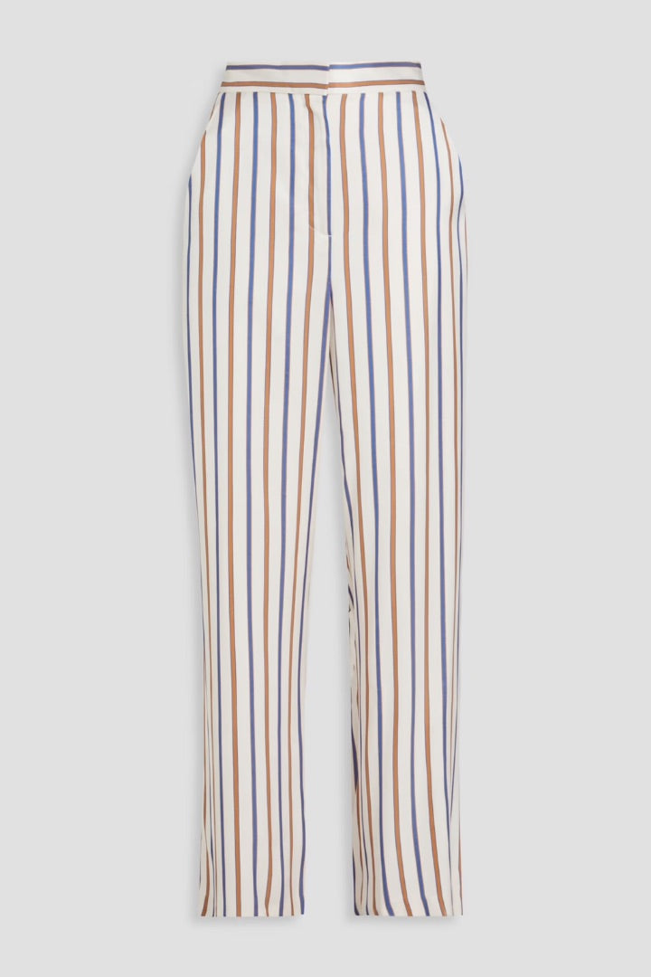veronica beard sand & blue grigore stripe pant, Size UK 14