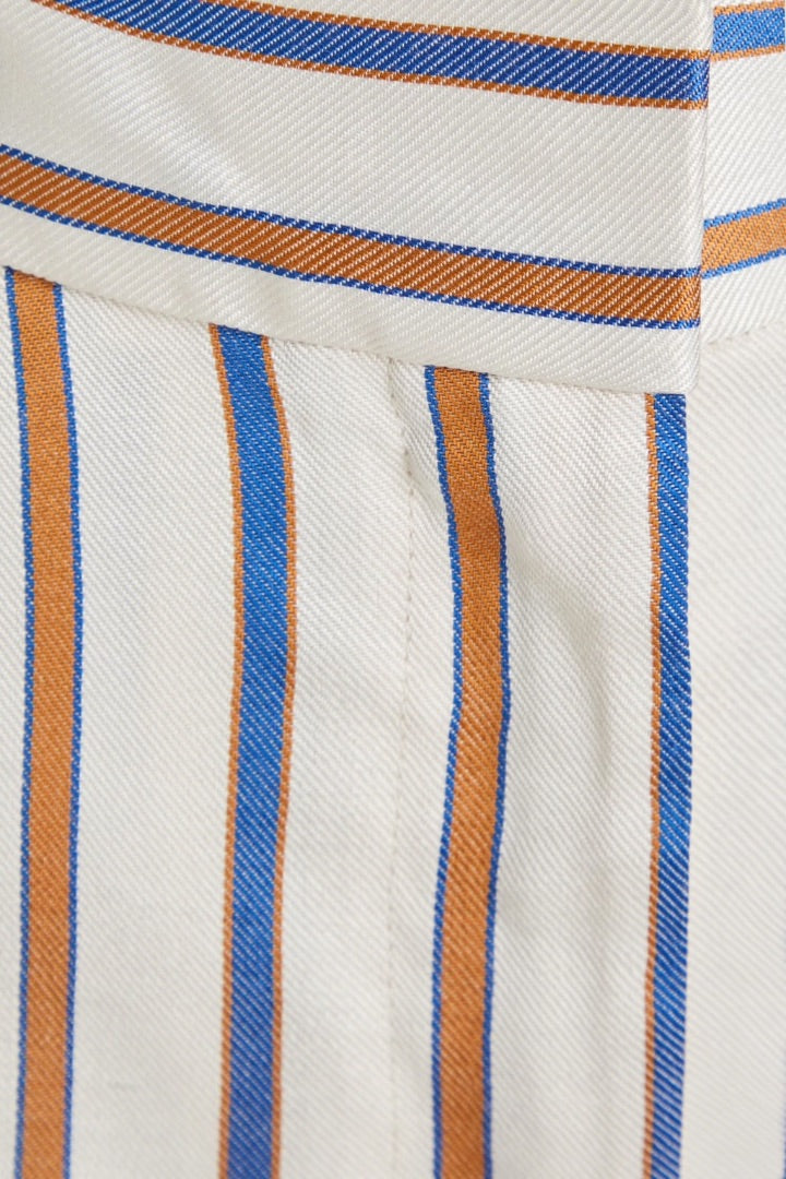 veronica beard sand & blue grigore stripe pant, Size UK 14