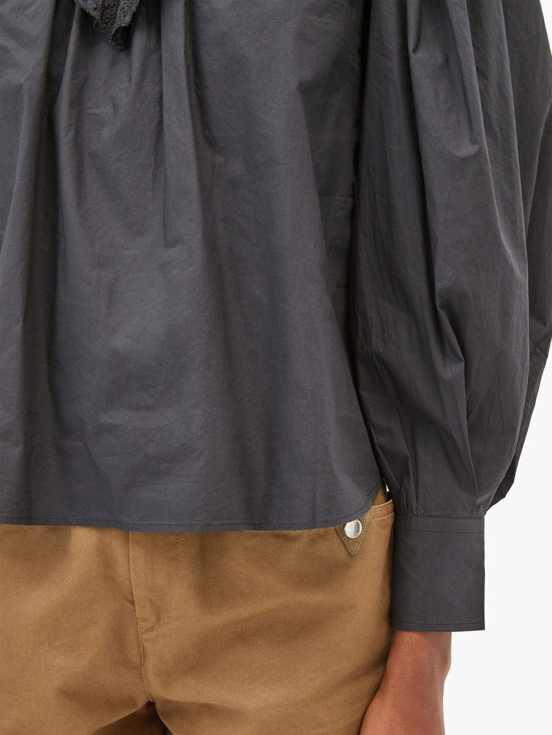 Isabel marant etoile charcoal ounissa frill shirt, Size 36