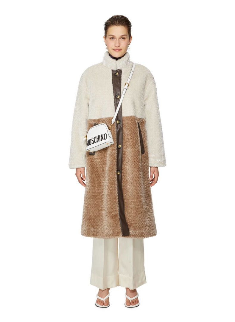 Baum Und Pferdgarten cream daffy faux fur coat, Size 38