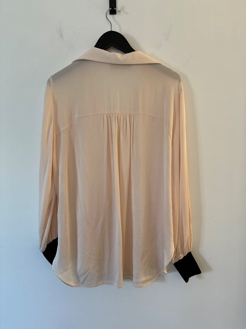 By Malene Birger shell pink silk blouse, Size 38