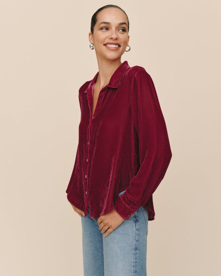 Bella dahl mulberry rib shirt, Size small