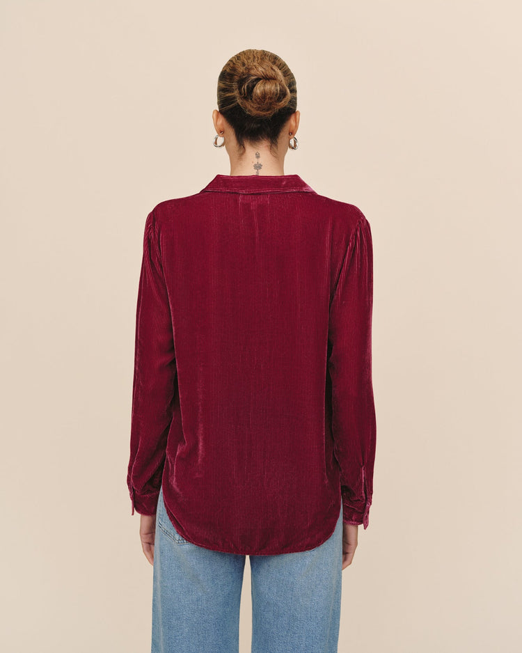 Bella dahl mulberry rib shirt, Size small