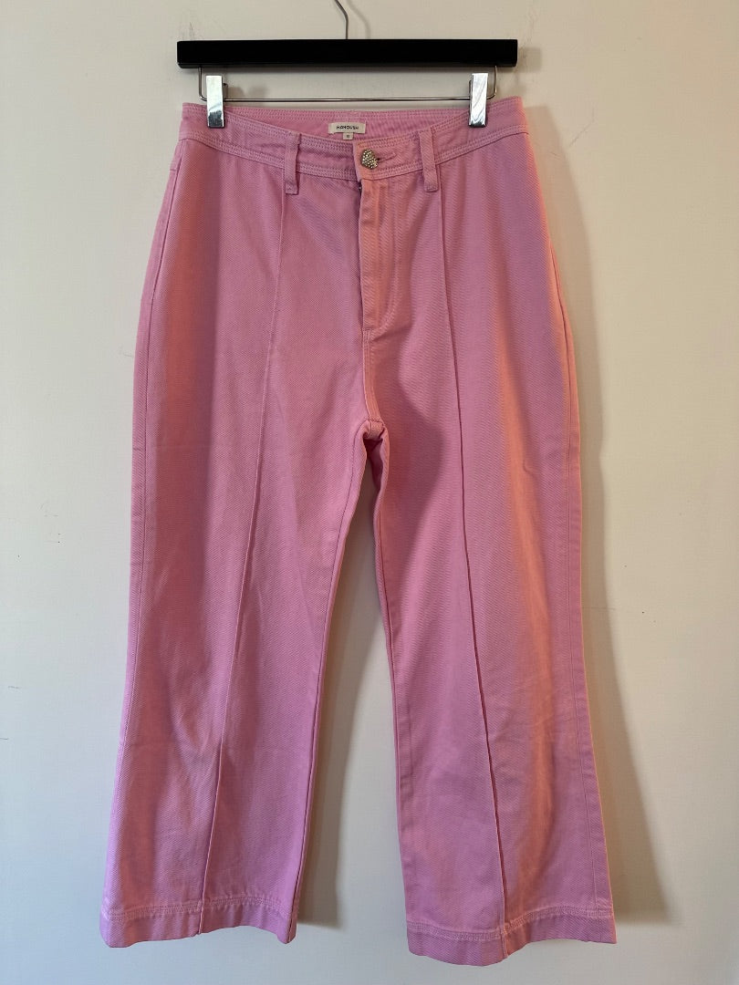 Manoush pink wide leg jeans, Size 38