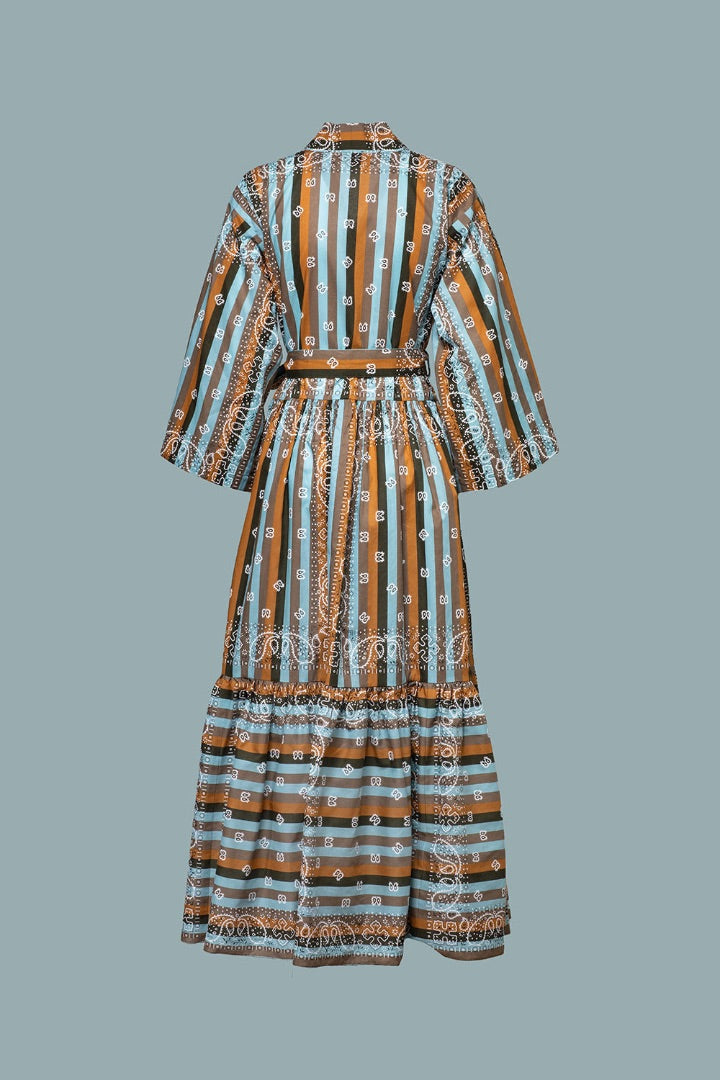 Madame Pauline vintage multicoloured kimono dress, Size one size