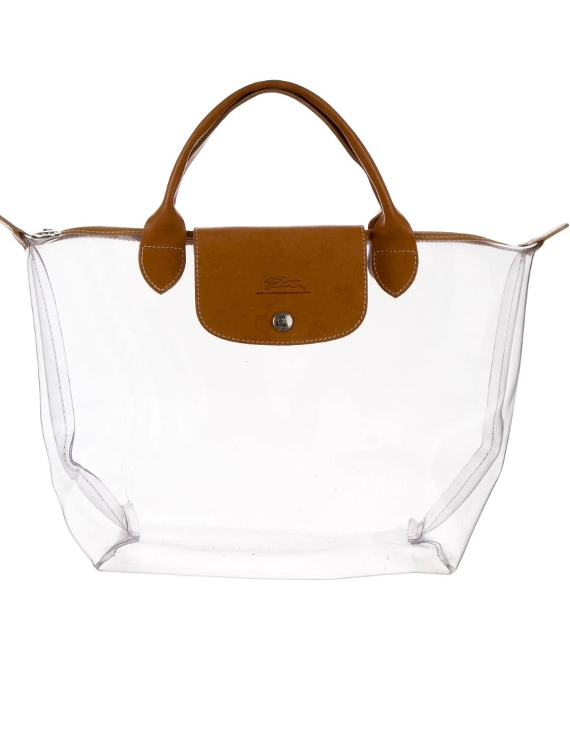 longchamp clear la pilage tote, Size