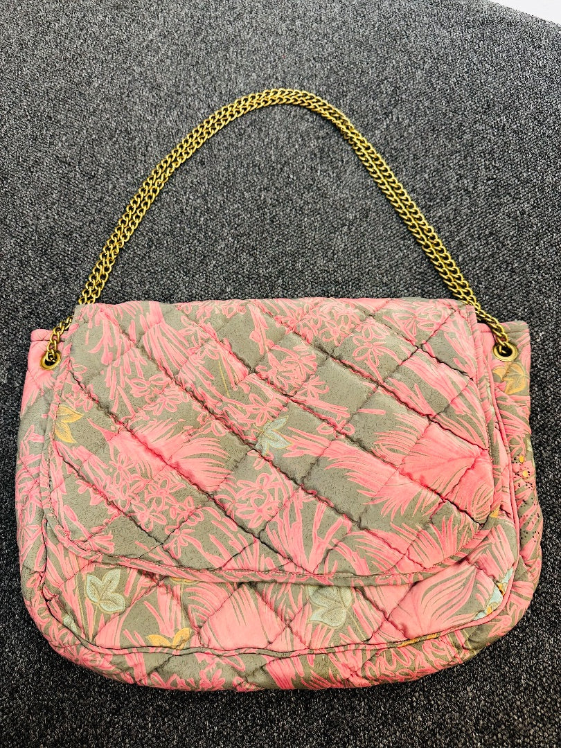 sissel edelbo pink/khaki quilted shoulder bag, Size