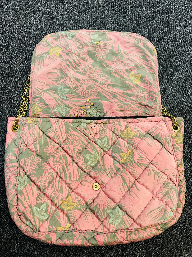 sissel edelbo pink/khaki quilted shoulder bag, Size