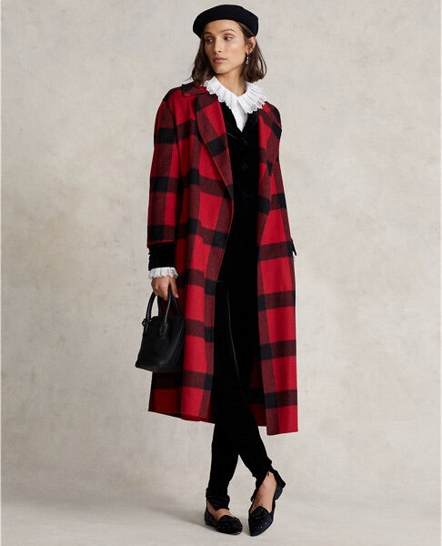 Polo Ralph Lauren red & black buffalo plaid coat, Size small