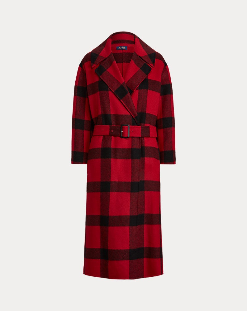 Polo Ralph Lauren red & black buffalo plaid coat, Size small
