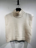 massimo dutti cream sleeveless knit top, Size small