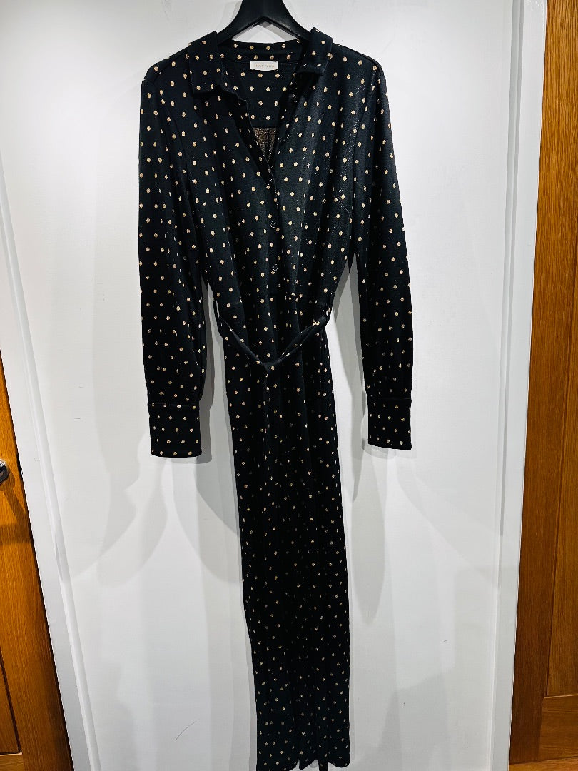 Stine Goya black lana knit jumpsuit, Size large