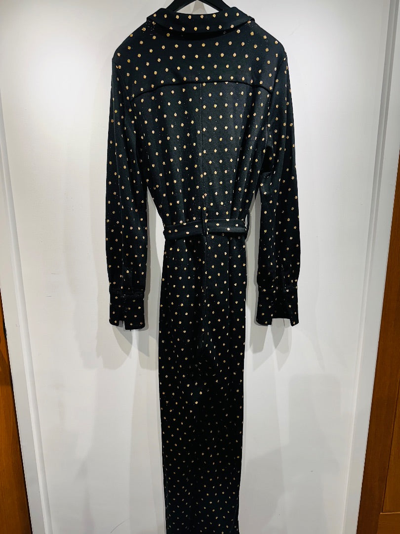 Stine Goya black lana knit jumpsuit, Size large