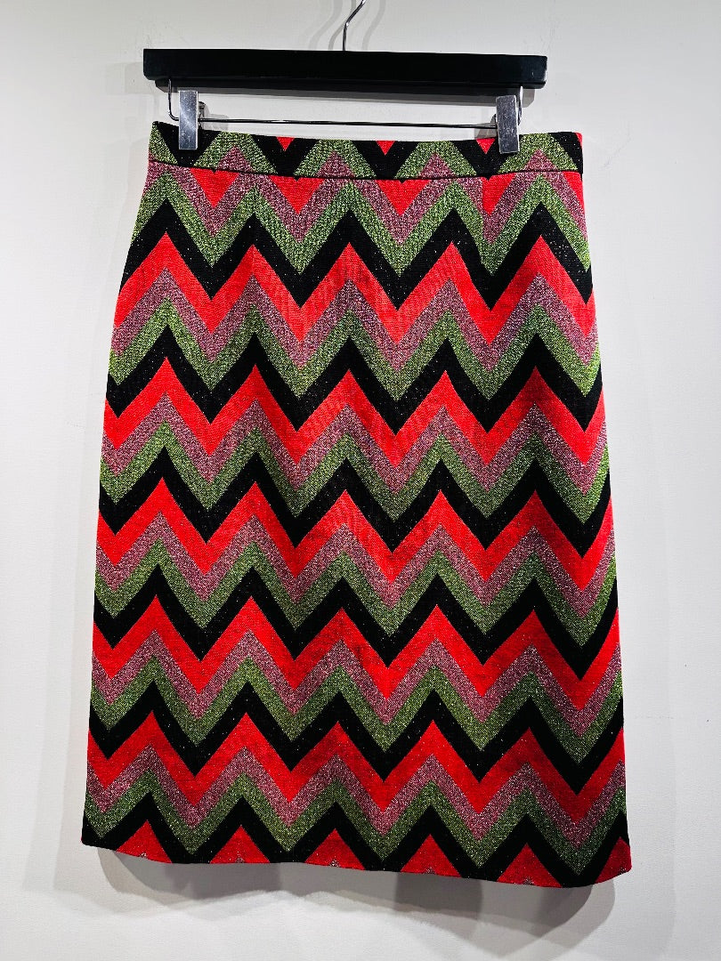 wey wayates multicoloured chevron skirt, Size 14
