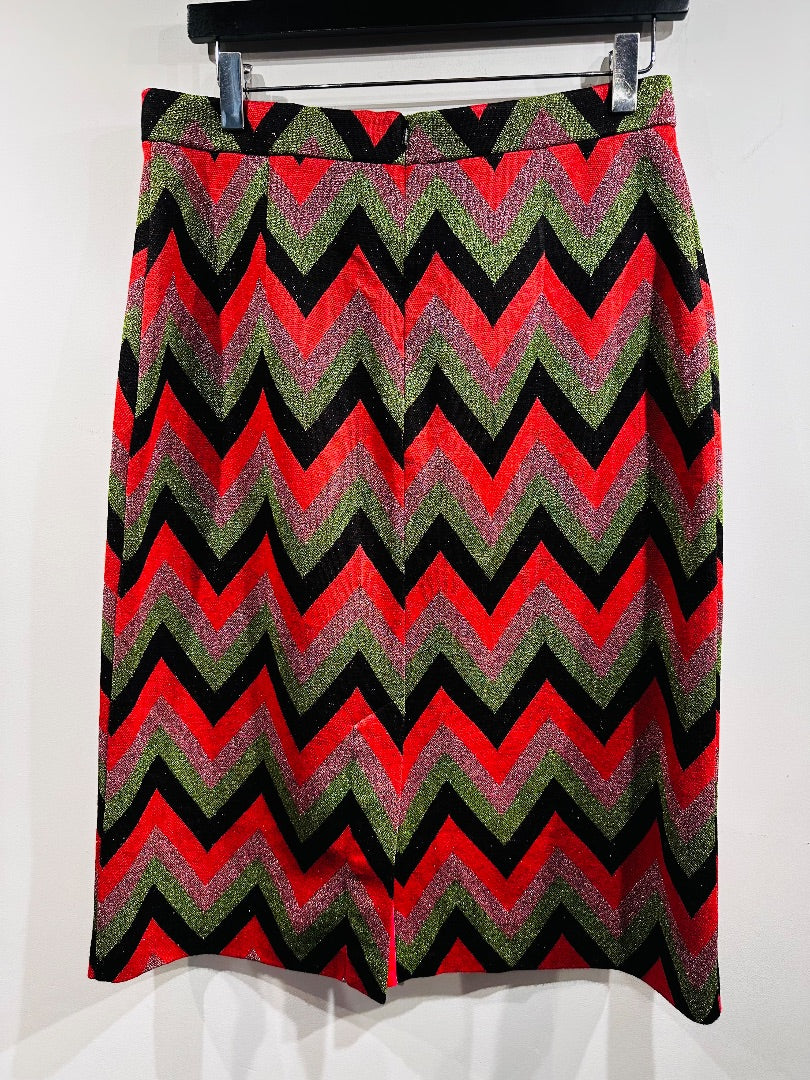 wey wayates multicoloured chevron skirt, Size 14