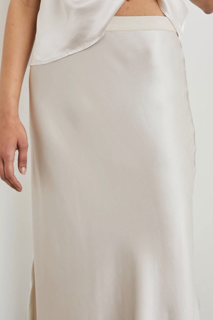 rails ivory Berlin silky slip skirt, Size xl