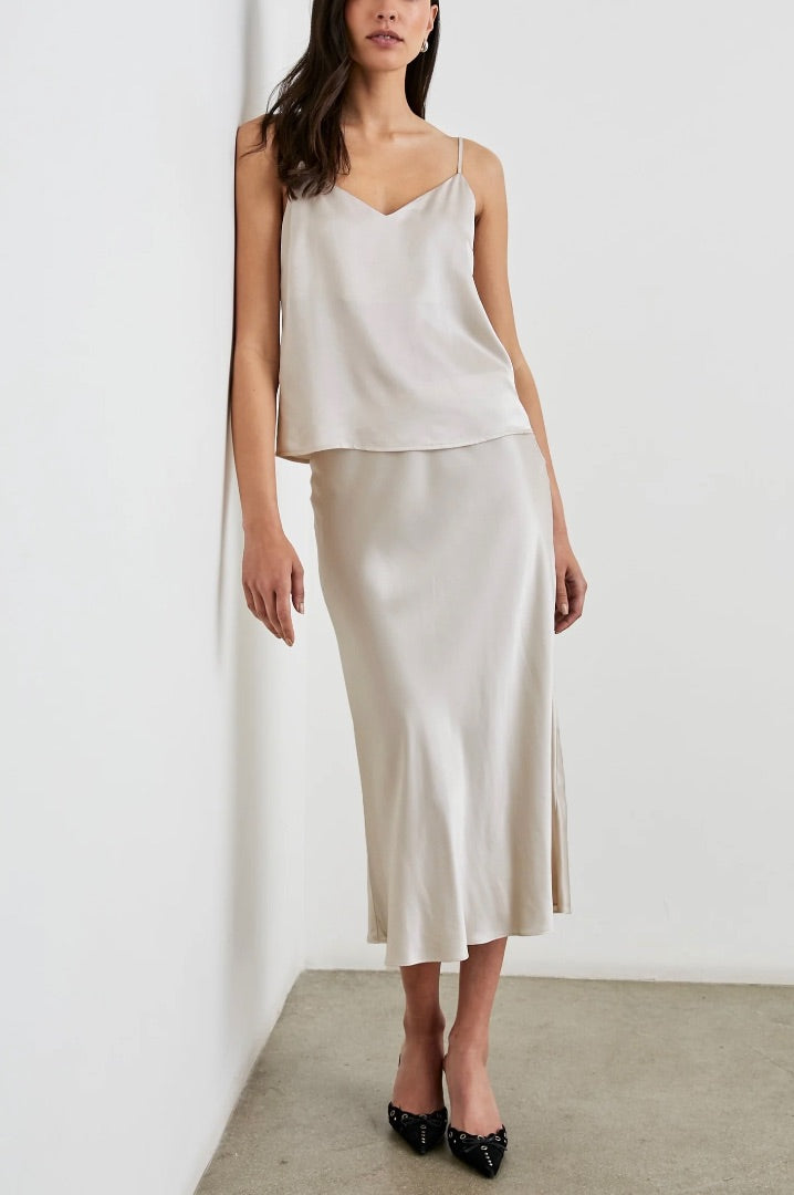 rails ivory Berlin silky slip skirt, Size xl