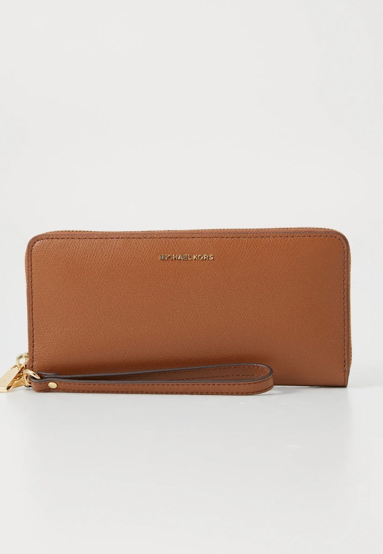 michael kors tan continental leather purse, Size large