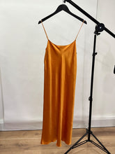 Load image into Gallery viewer, Vince Ochre Silk slip dress, Size Large
