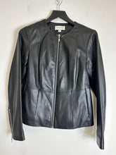 Load image into Gallery viewer, Autograph Black leather jacket, Size 8
