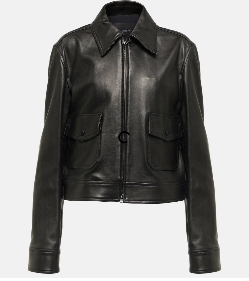 Joseph Black leather jacket, Size medium