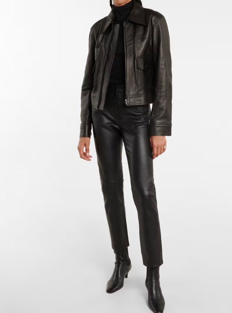 Joseph Black leather jacket, Size medium