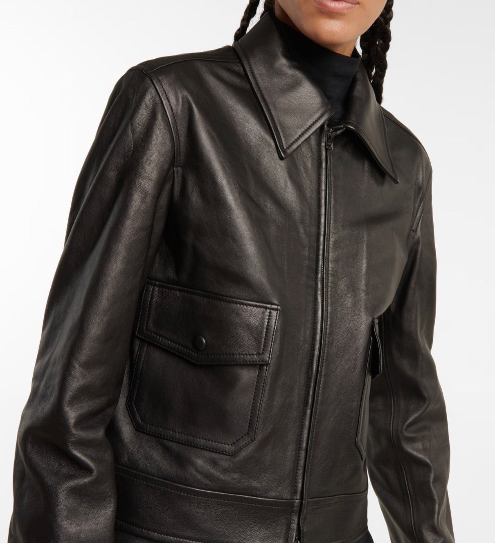 Joseph Black leather jacket, Size medium