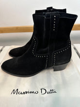 Load image into Gallery viewer, Massimo Dutti Black Suede Boots, Size 41
