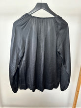 Load image into Gallery viewer, Day Birger et Mikkelsen Black Frill neck silky top, Size Medium
