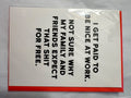 Redback Cards White Nice at work card, Size