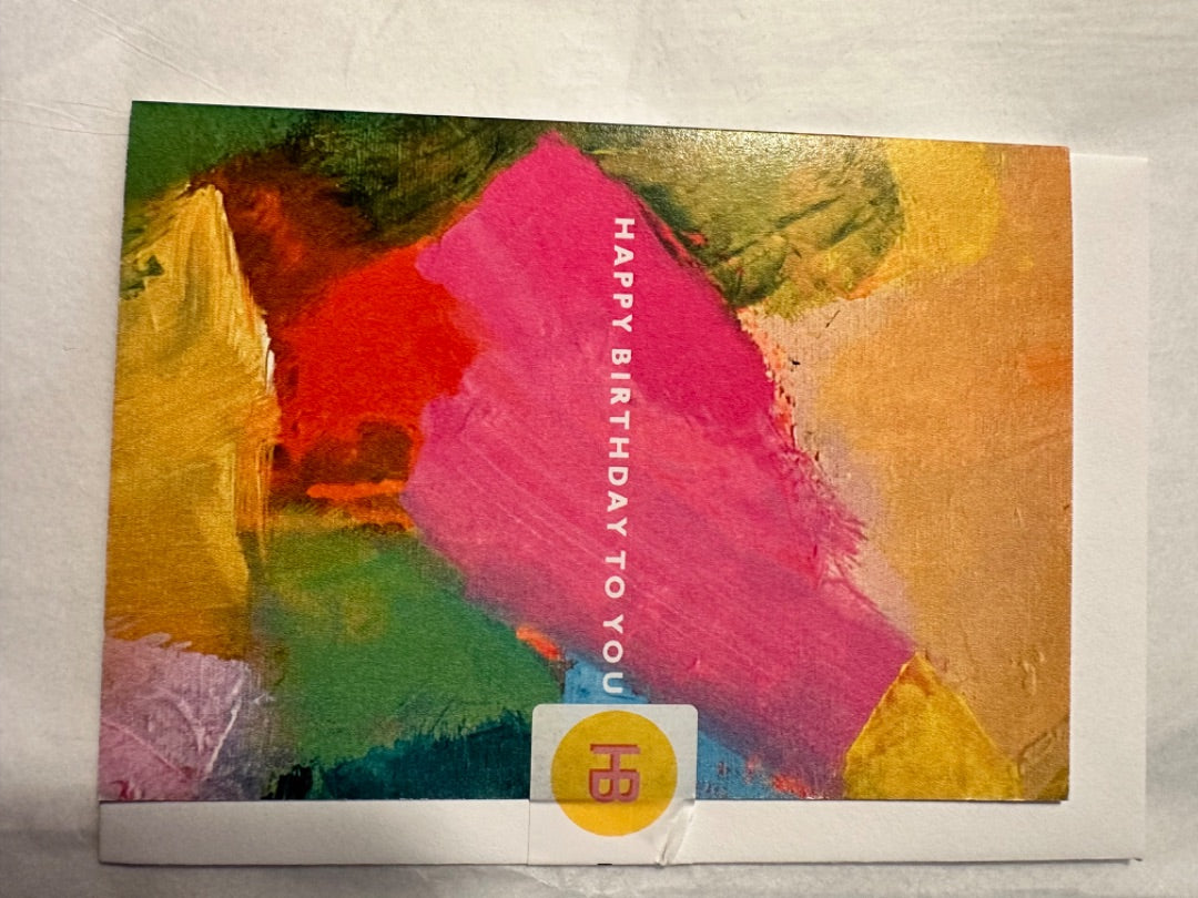 Hanna Buck Multicoloured Happy birthday to you greetings card, Size 145mm x 105mm