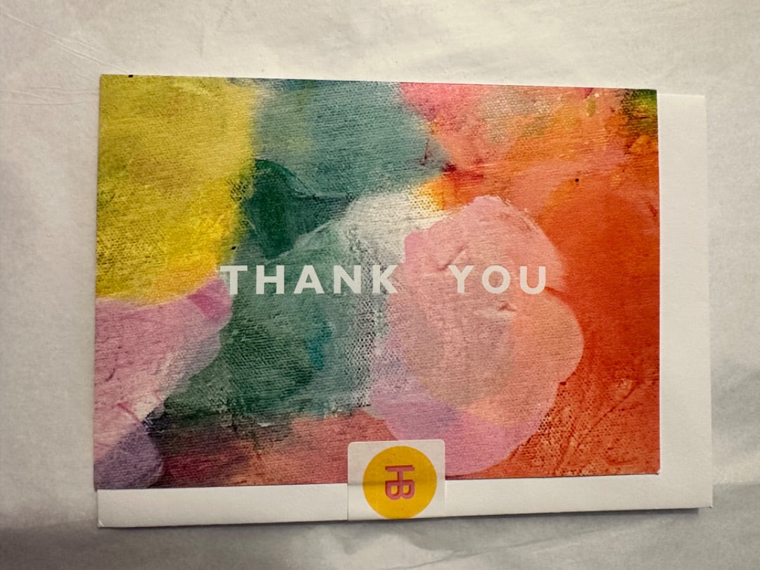Hanna Buck Multicoloured Thank You Card, Size 145mm x 105mm