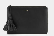 Load image into Gallery viewer, anya hindmarch Black Large tassel clutch, Size Medium
